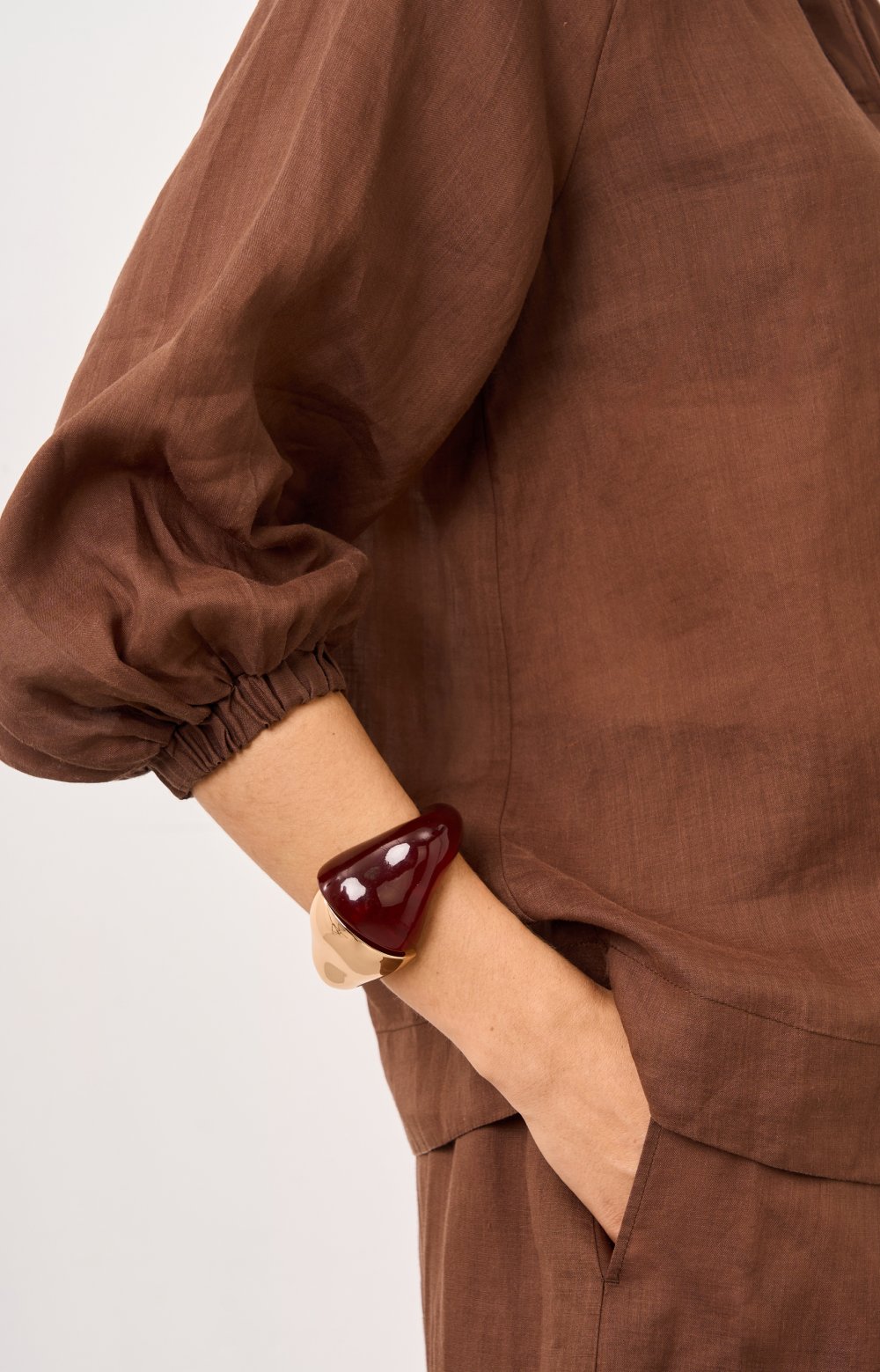 Блузка ЭЛИОР 05554C коричневый