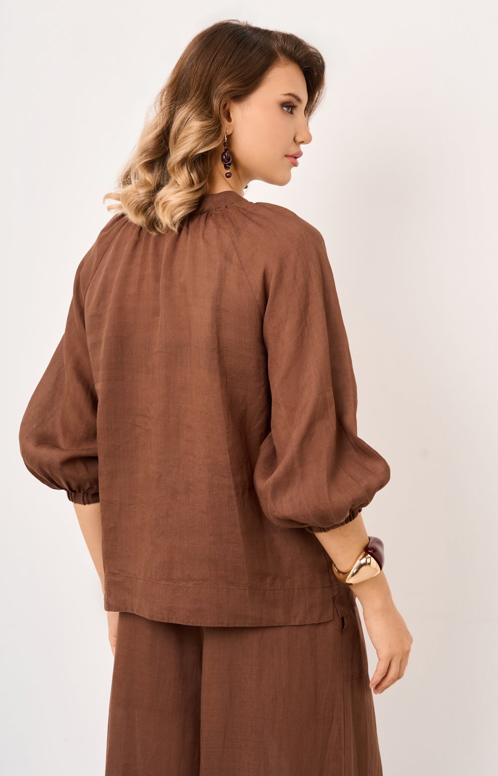 Блузка ЭЛИОР 05554C коричневый