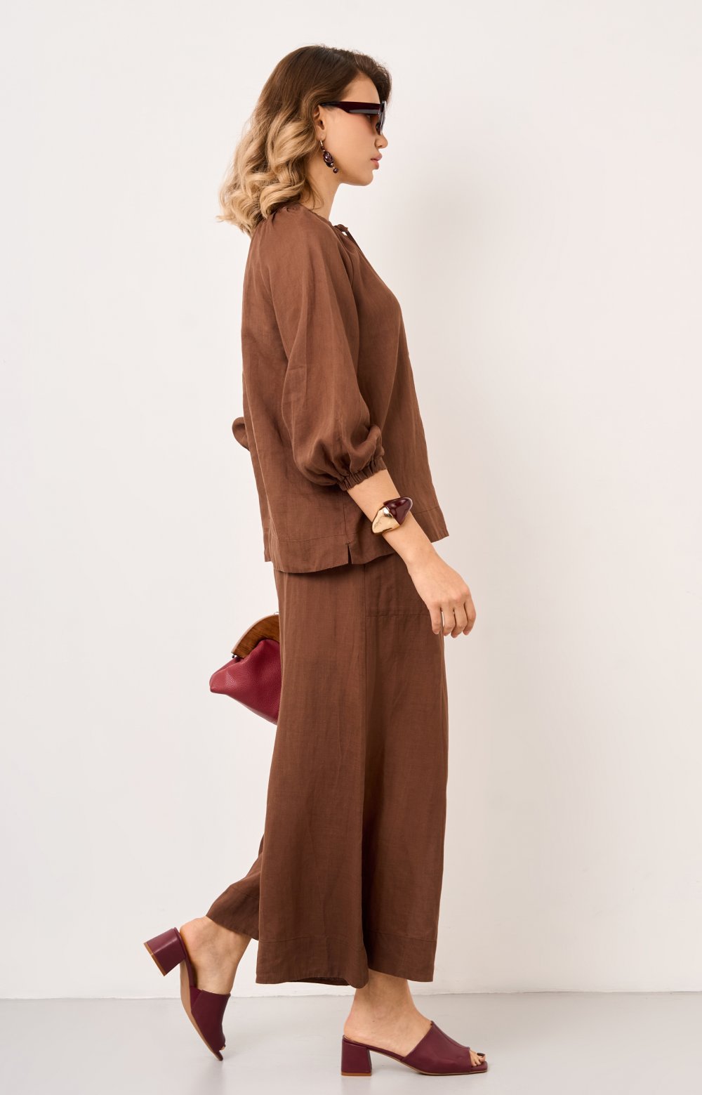 Блузка ЭЛИОР 05554C коричневый