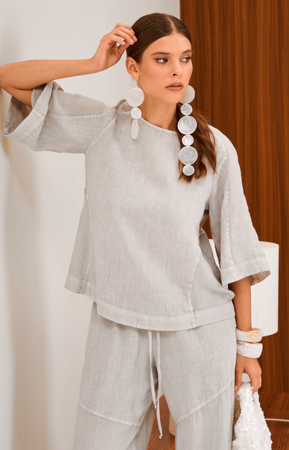 Блузка НЕМО 05381C серый