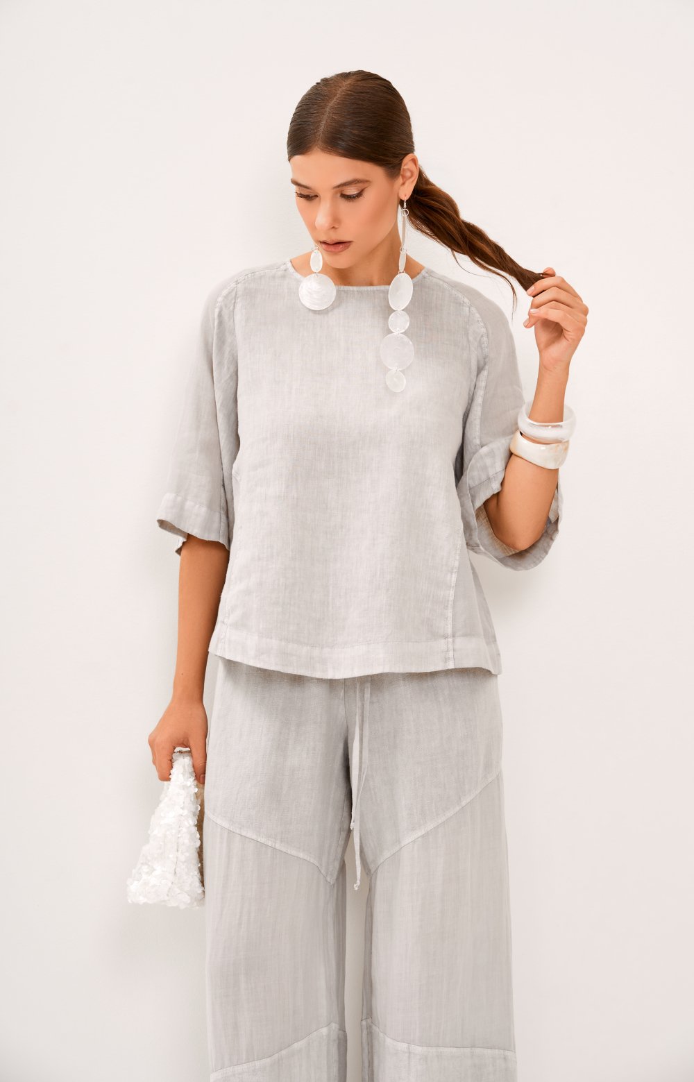 Блузка НЕМО 05381C серый