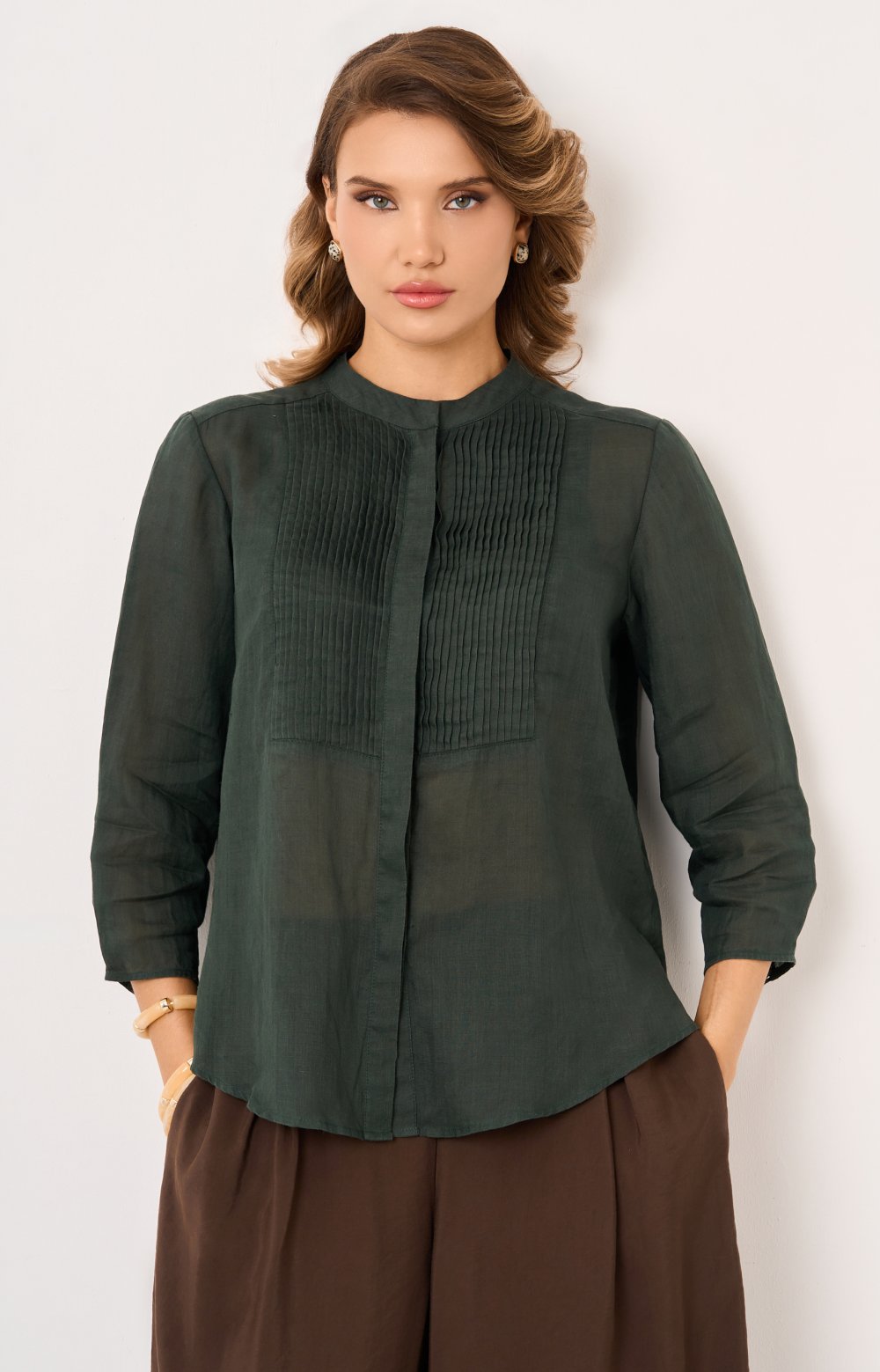 Блузка ТАЙНАРА 05553C зеленый