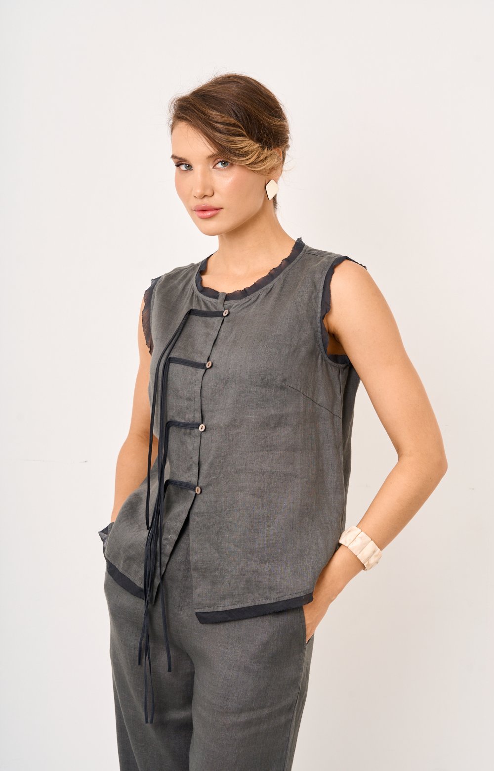 Блузка АЛИКС 05527C серый