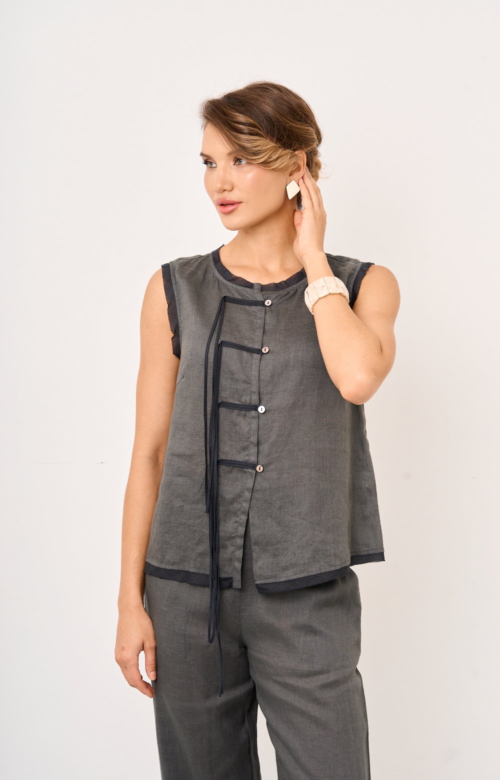 Блузка АЛИКС 05527C серый