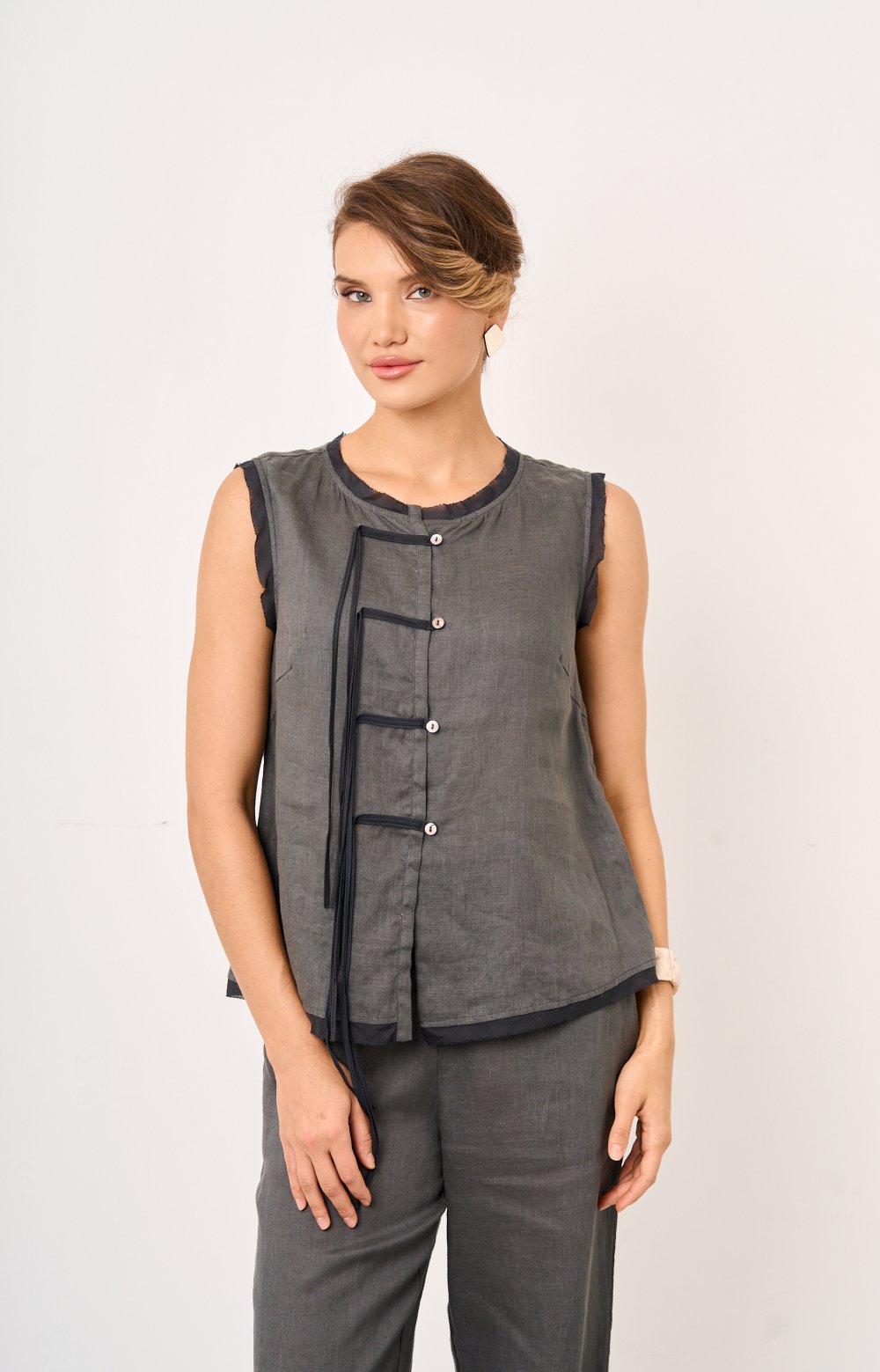 Блузка АЛИКС 05527C серый