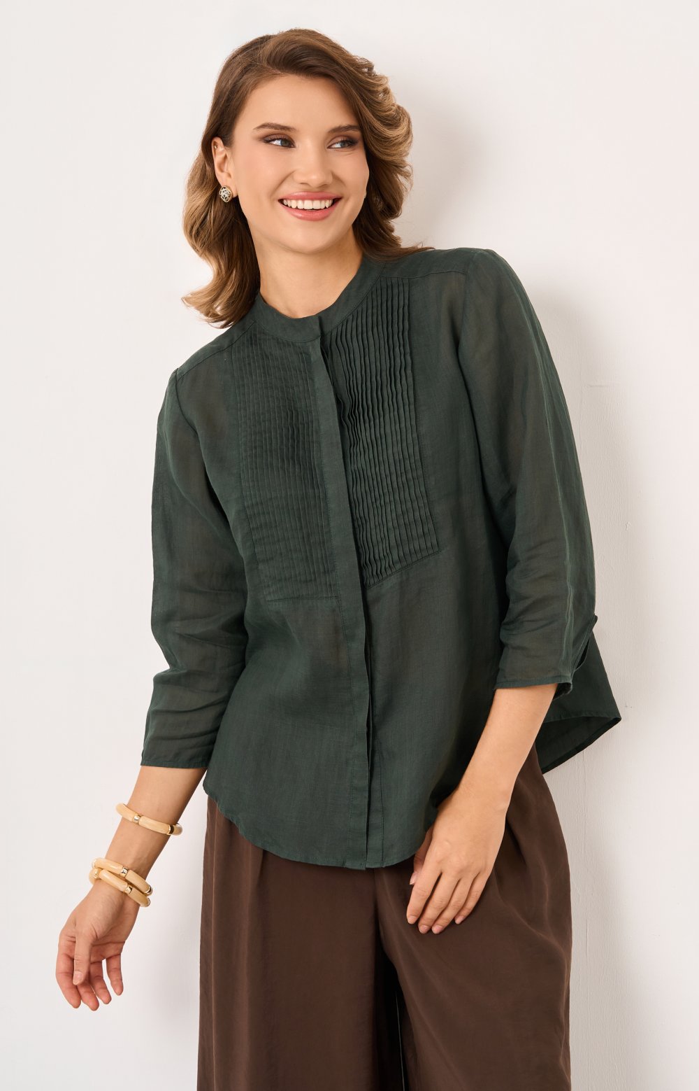 Блузка ТАЙНАРА 05553C зеленый