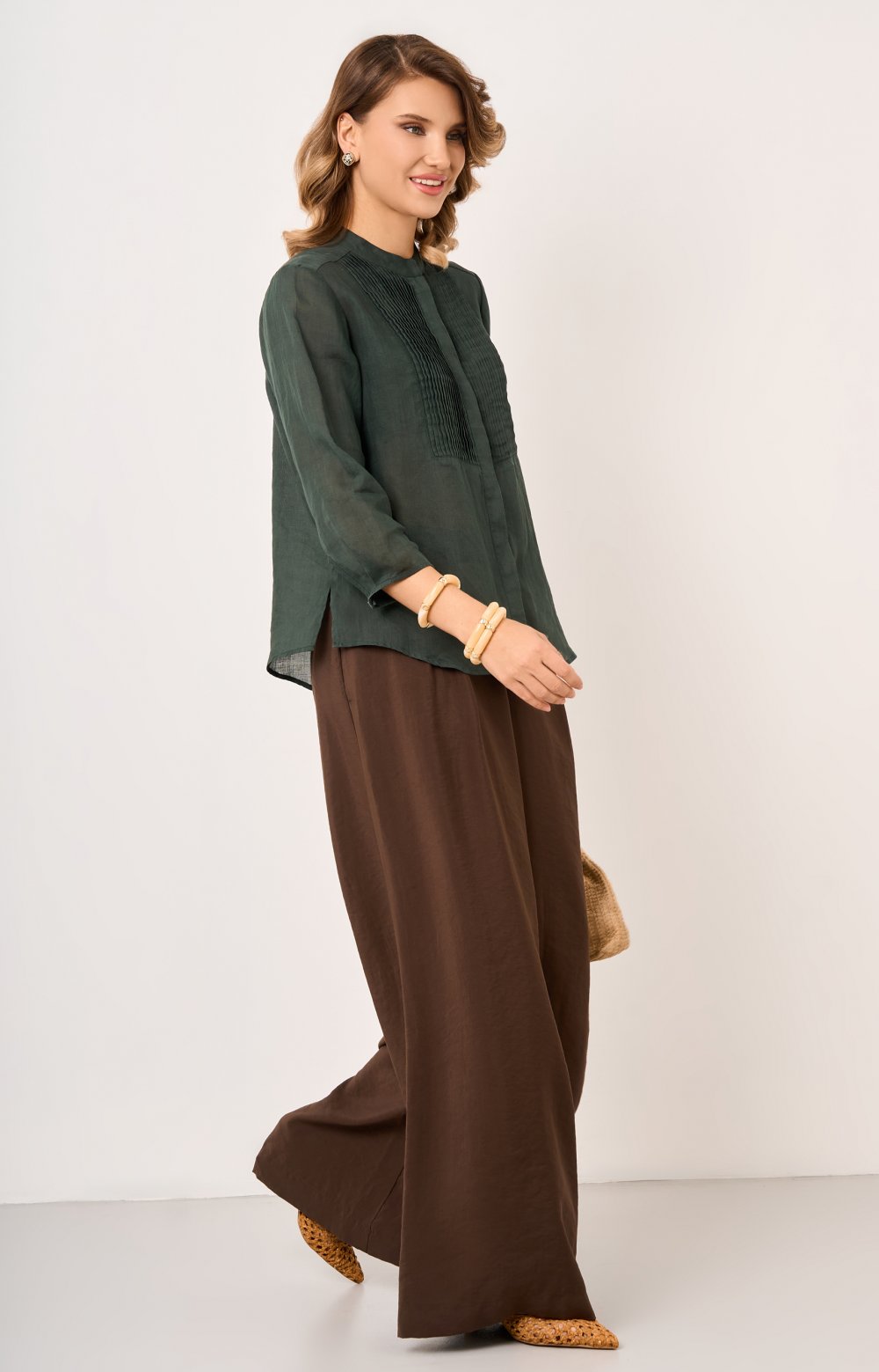 Блузка ТАЙНАРА 05553C зеленый