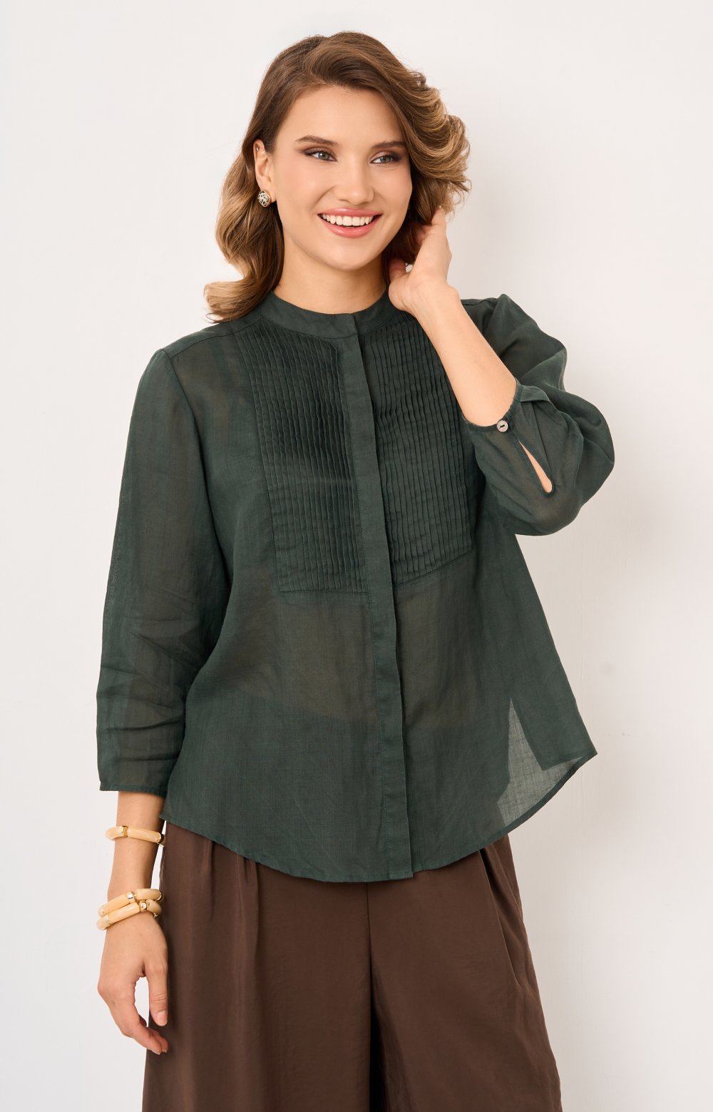 Блузка ТАЙНАРА 05553C зеленый