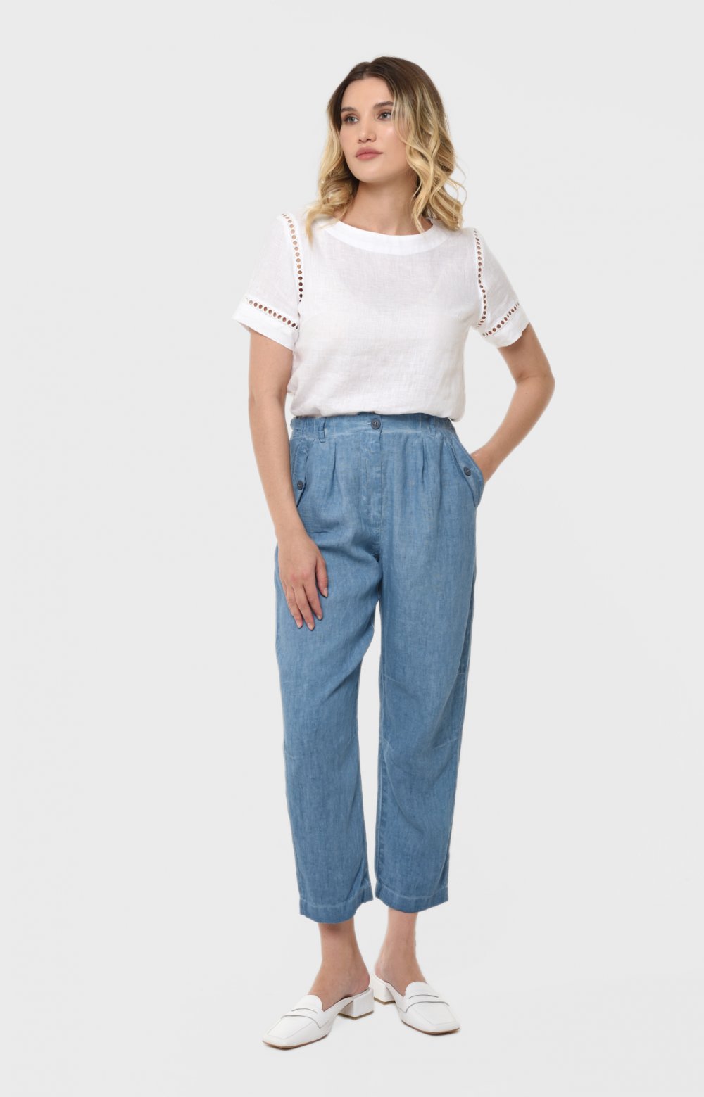 Брюки СОХО  01504T индиго