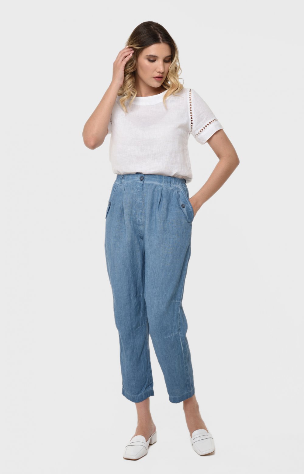 Брюки СОХО  01504T индиго