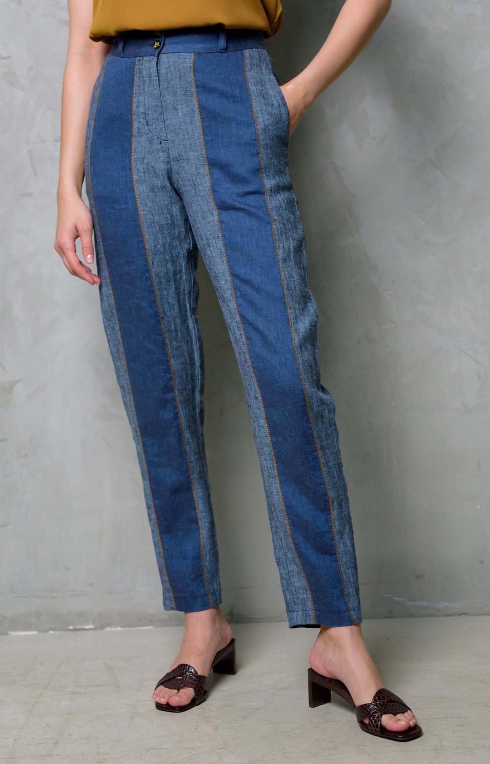 Брюки ТАИТИ 01669W синий-меланж