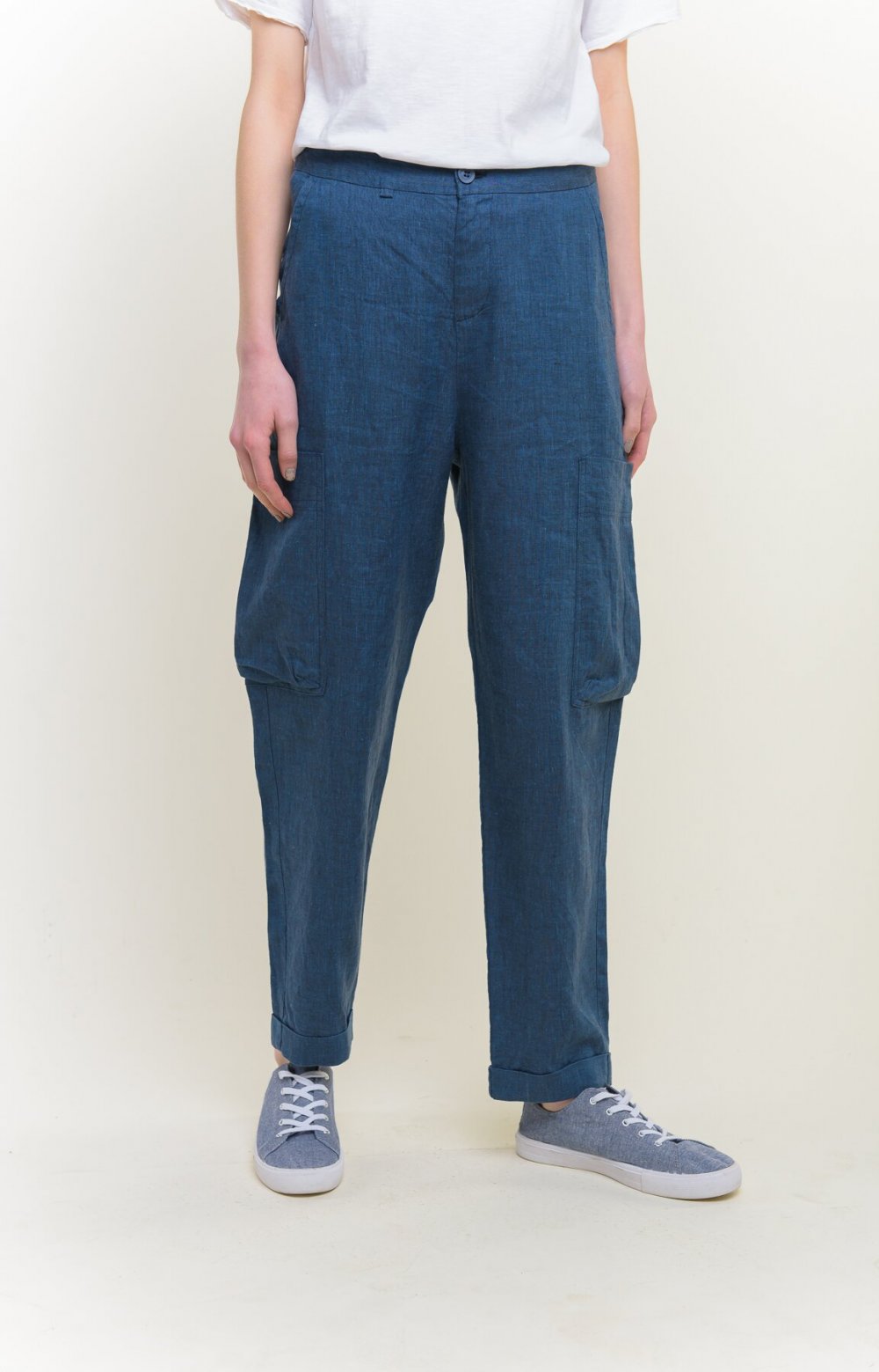 Брюки КАРОН 01107O синий-меланж