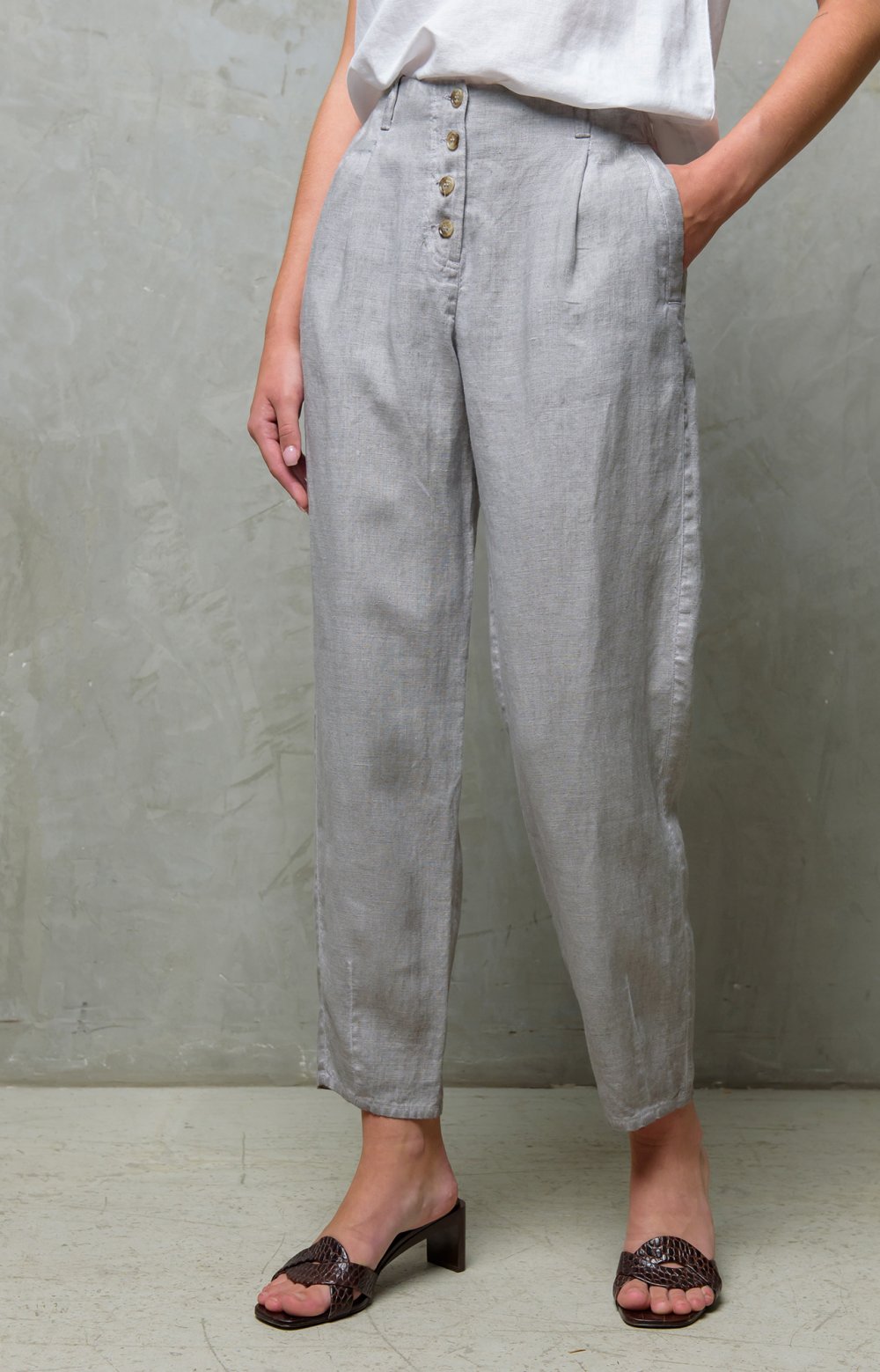 Брюки МИРЕЙ 01159Y серо-коричневый