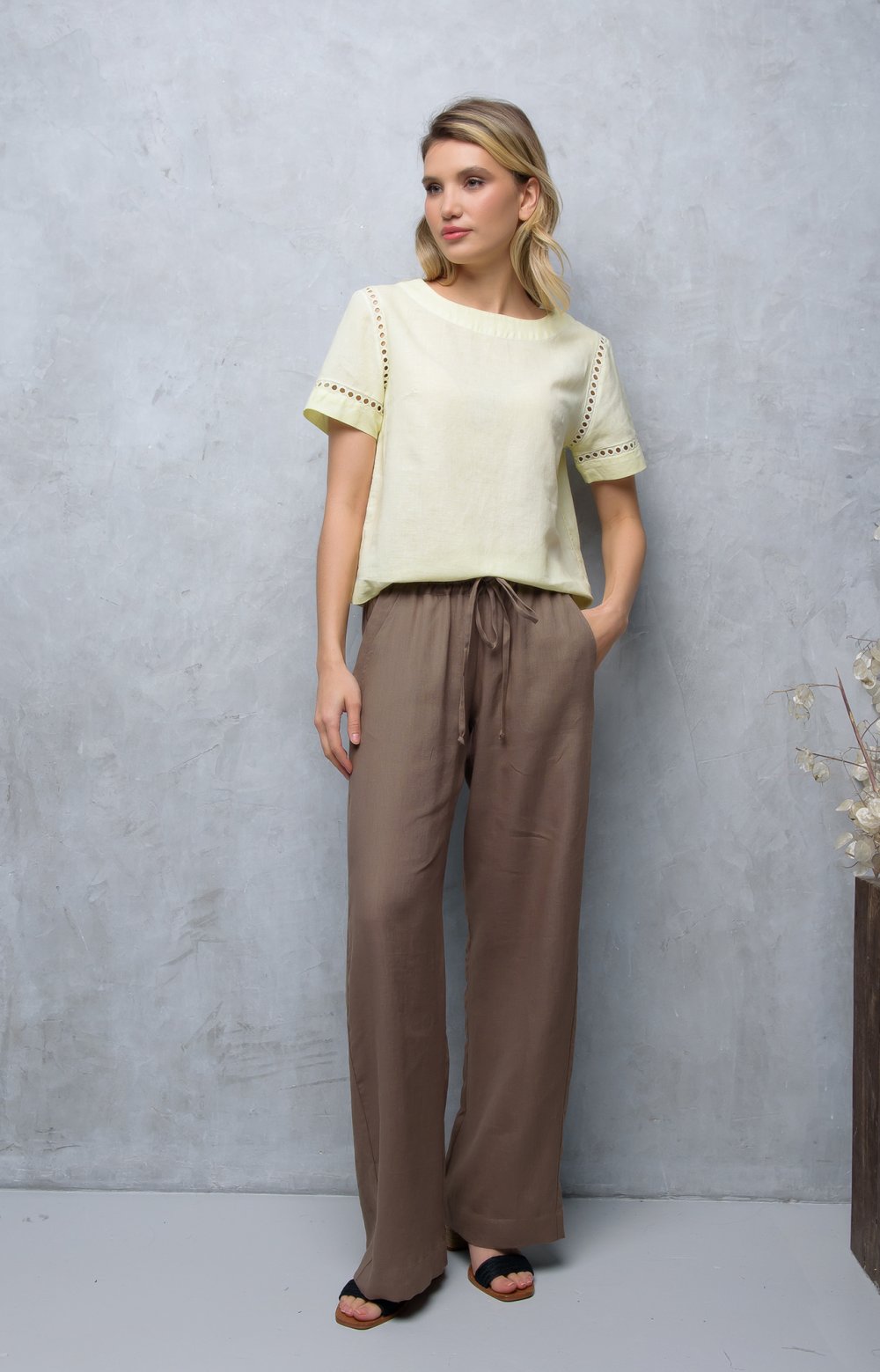 Брюки ЛИНО 01085Y какао