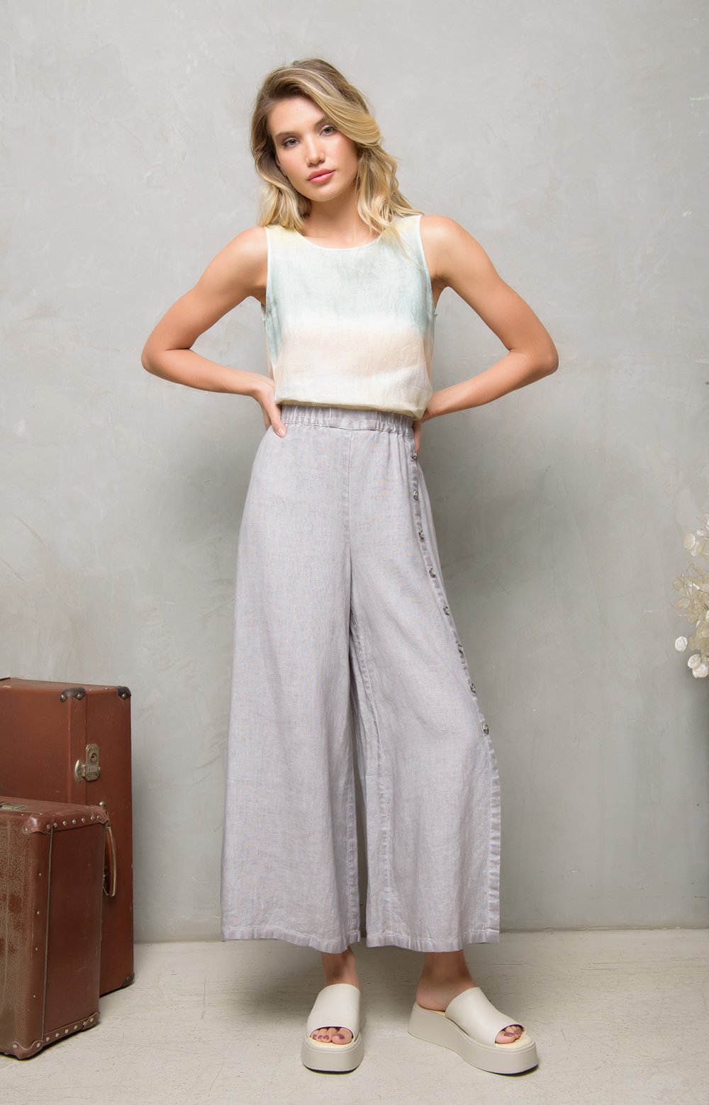 Брюки АМАВИЯ 01152Y серо-коричневый