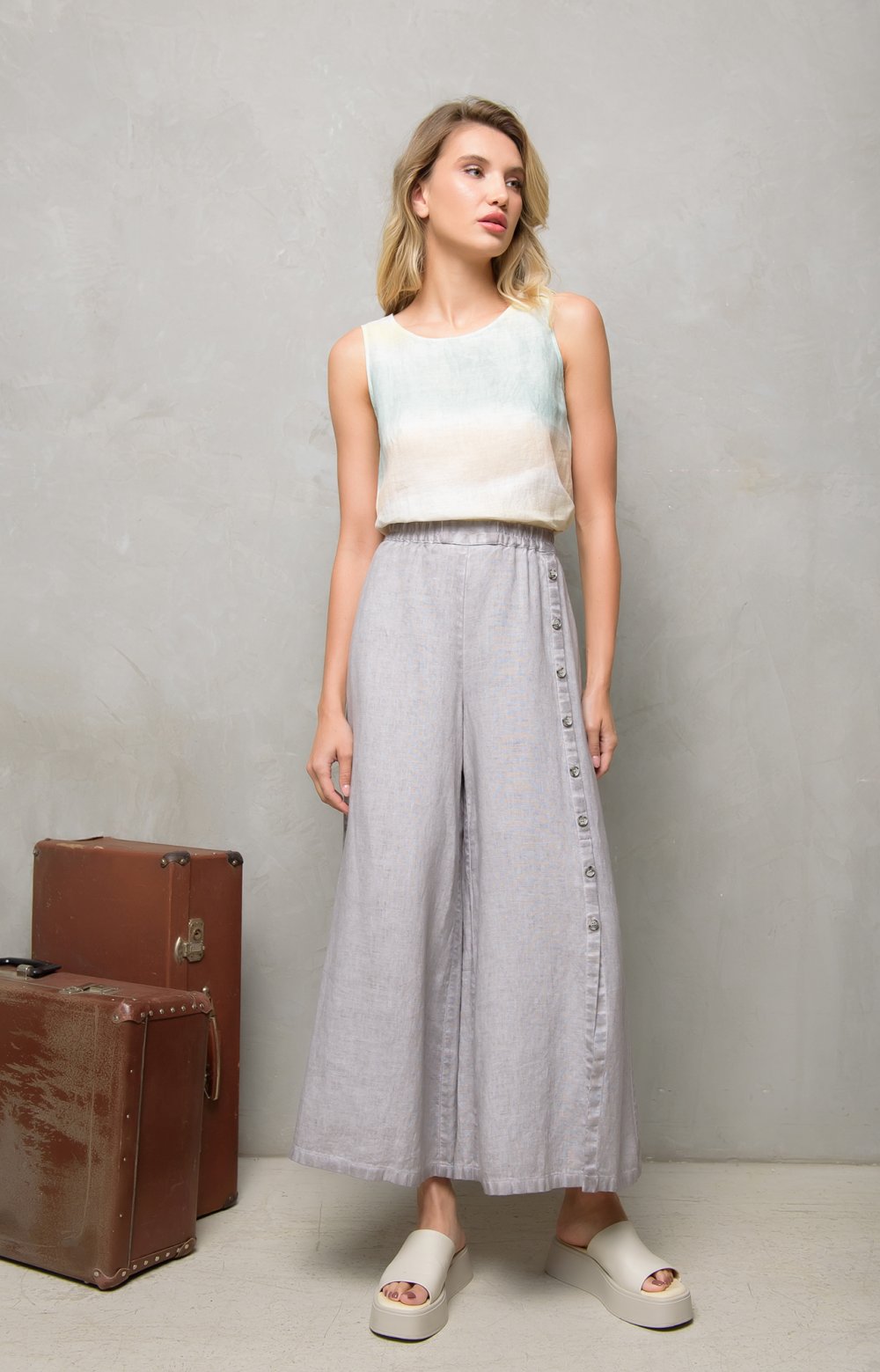 Брюки АМАВИЯ 01152Y серо-коричневый