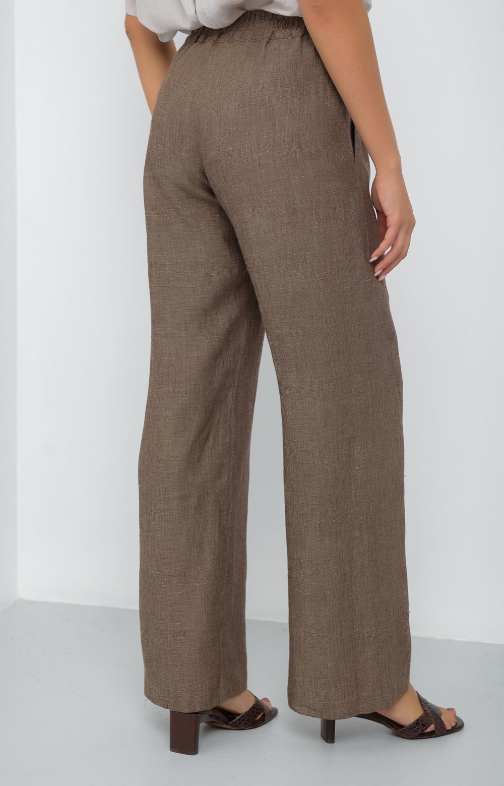 Брюки ЛИНО 01085O коричневый-меланж