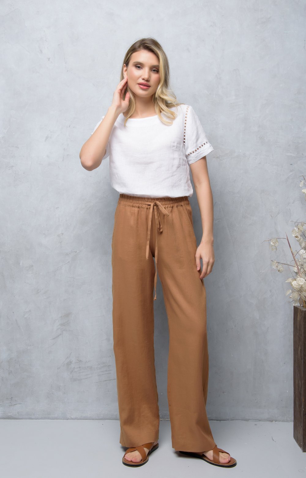 Брюки ЛИНО 01085Y карамельный