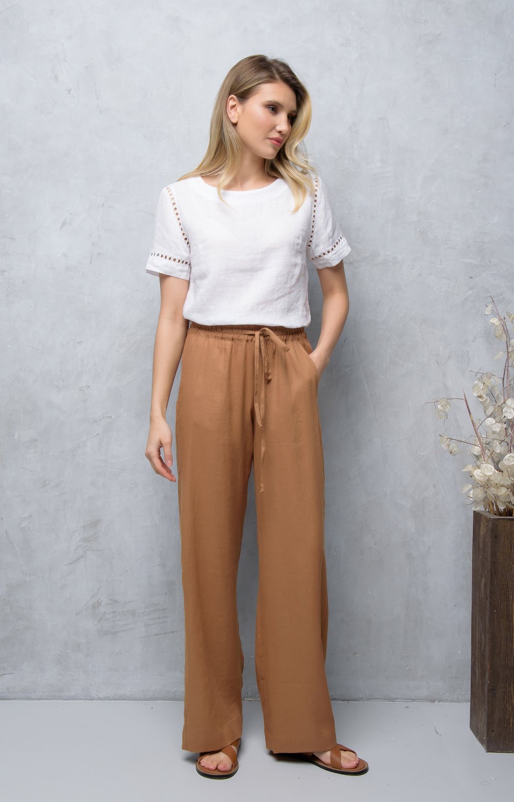 Брюки ЛИНО 01085Y карамельный