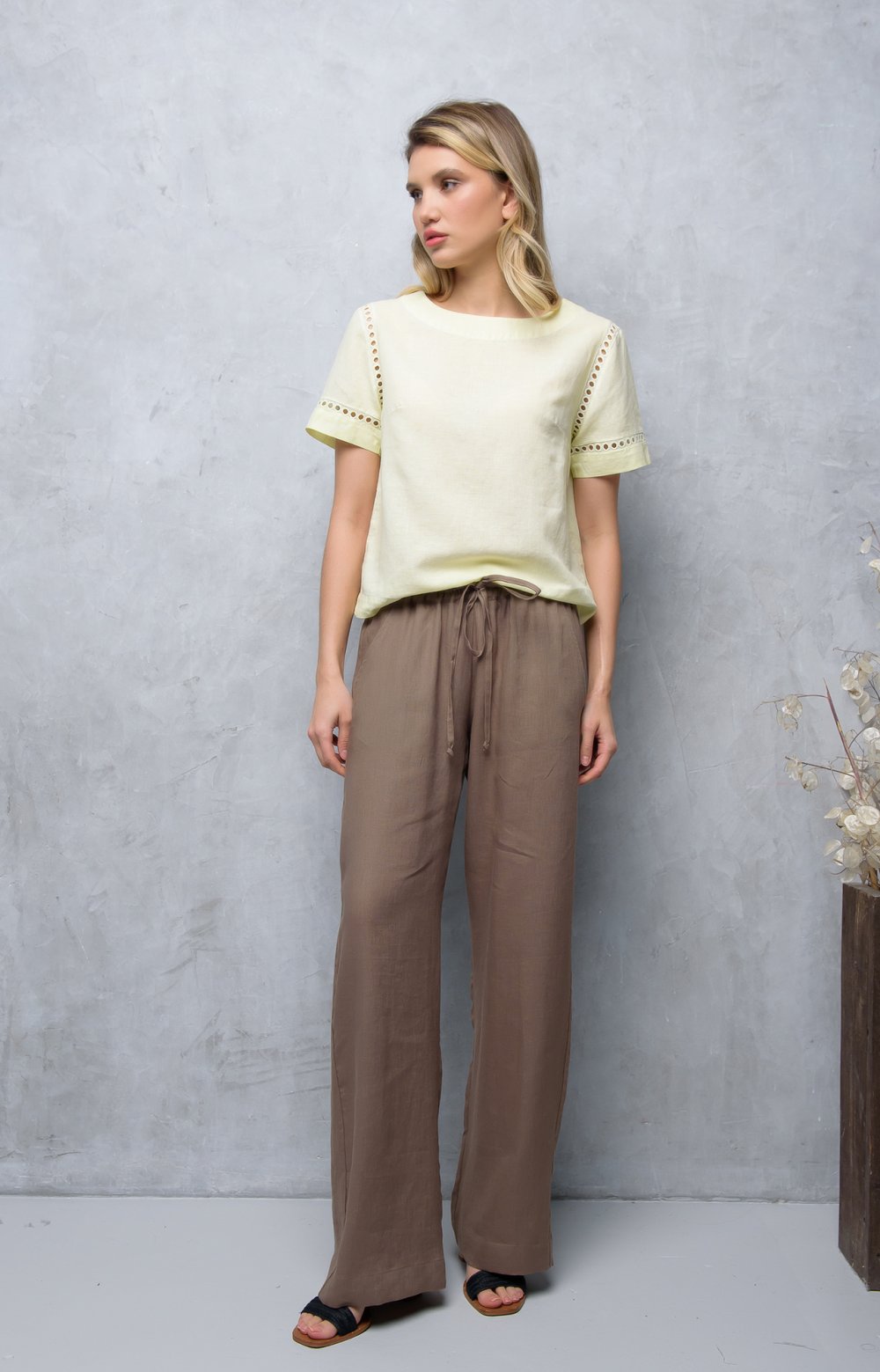 Брюки ЛИНО 01085Y какао