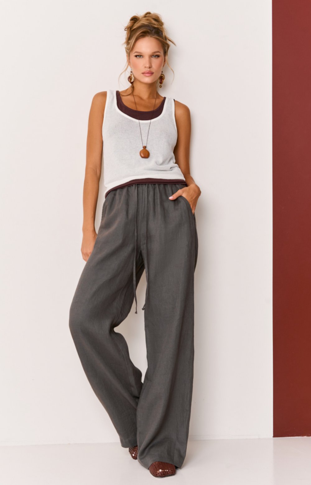 Брюки ЛИНО 01085C серый