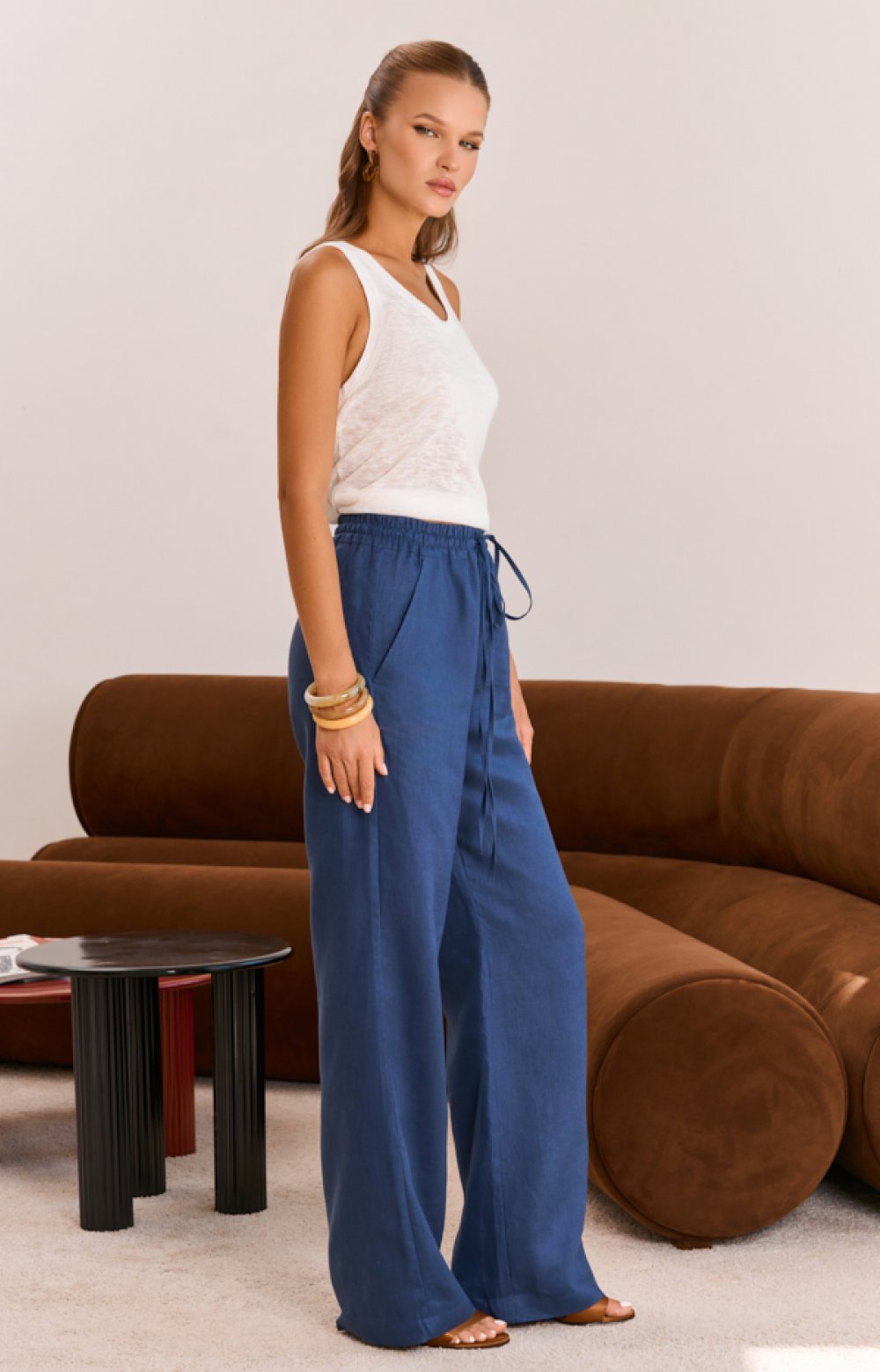 Брюки ЛИНО 01085C синий