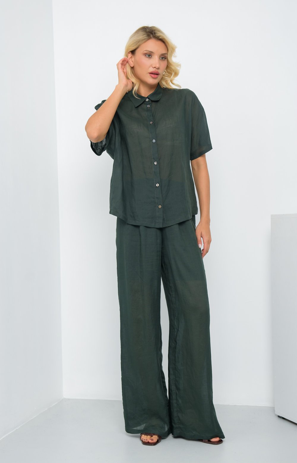 Брюки МАРНИ 01388AA зеленый