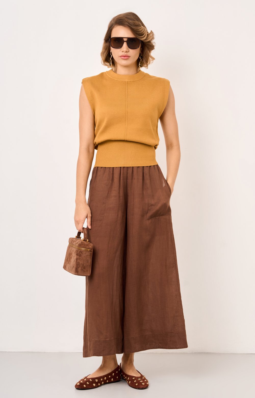 Брюки ЭЛИОР 01559C коричневый