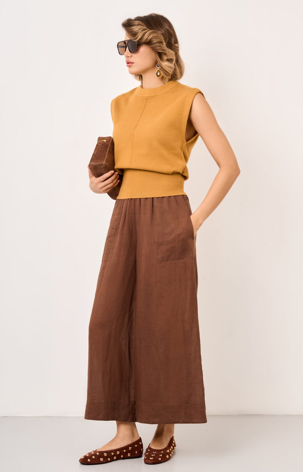 Брюки ЭЛИОР 01559C коричневый