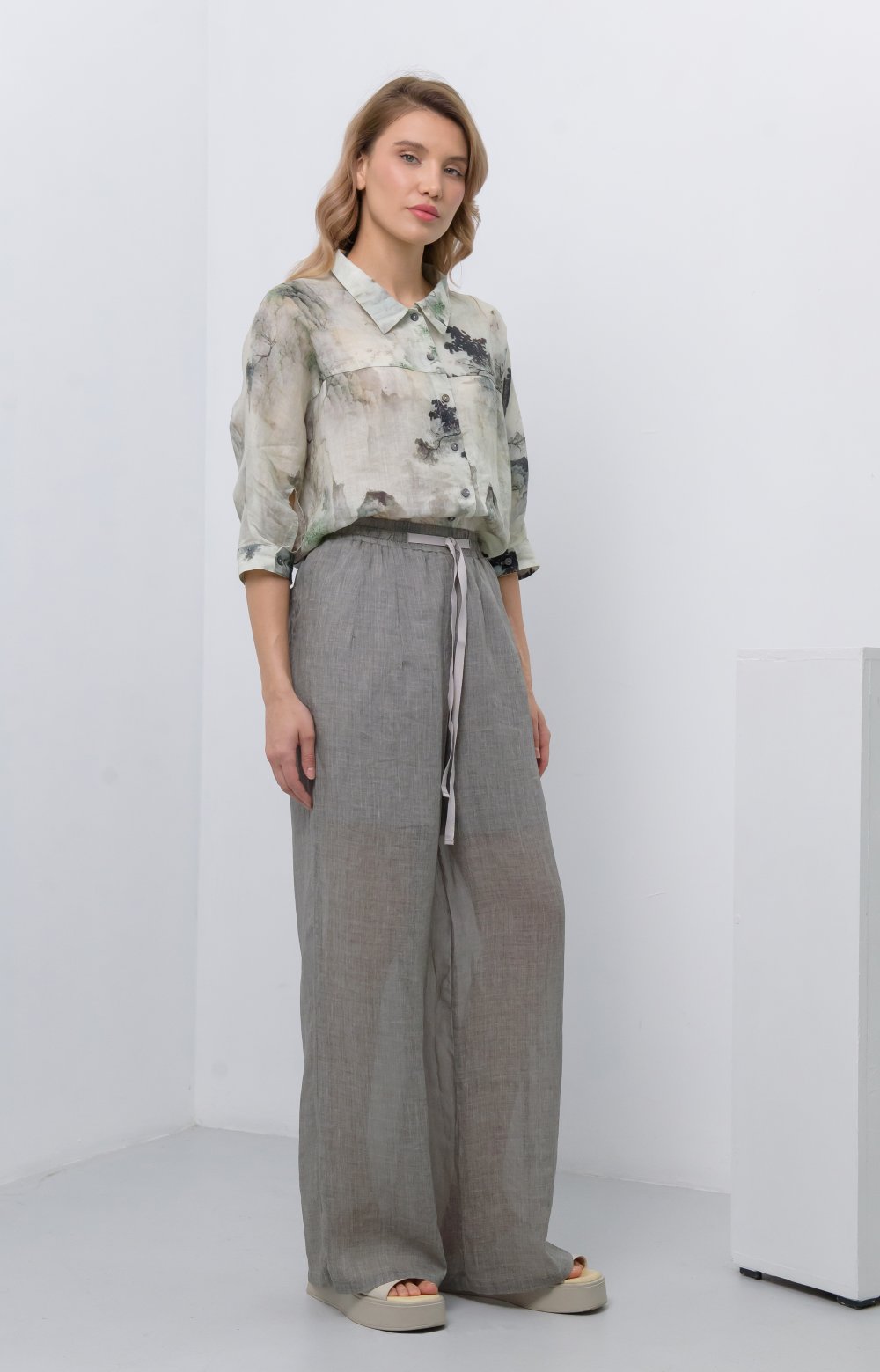 Брюки МАРНИ 01387AA серый меланж