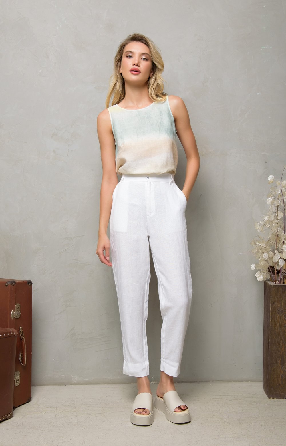 Брюки ЛИГИ 01020O белый