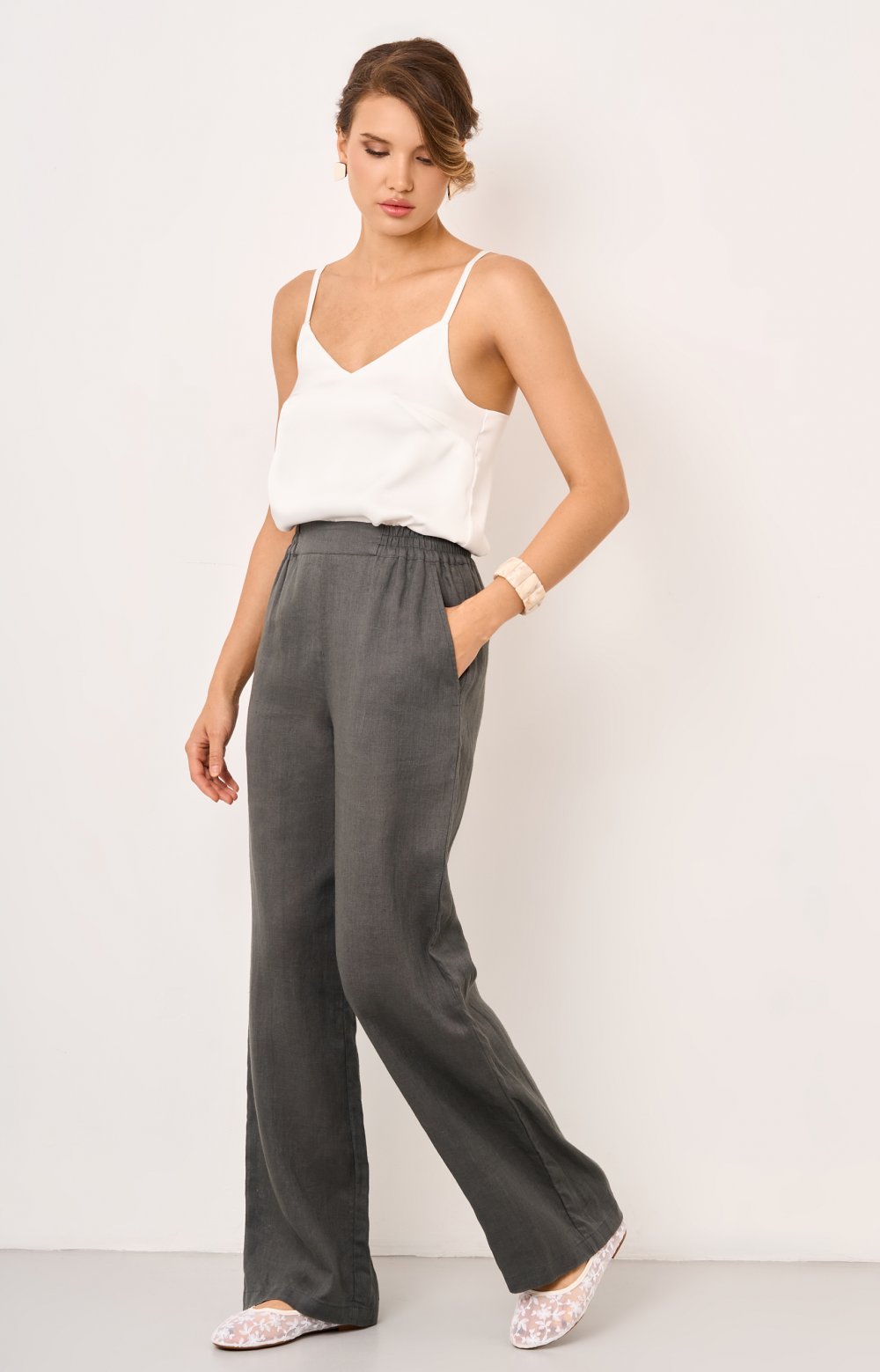 Брюки ЛЕО 01570C серый