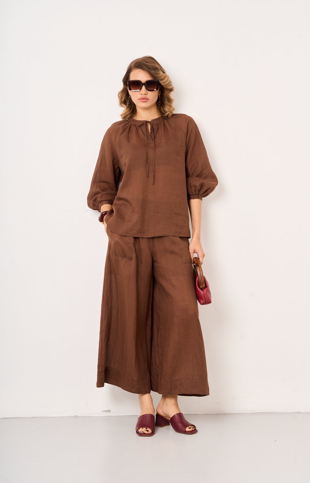 Брюки ЭЛИОР 01559C коричневый