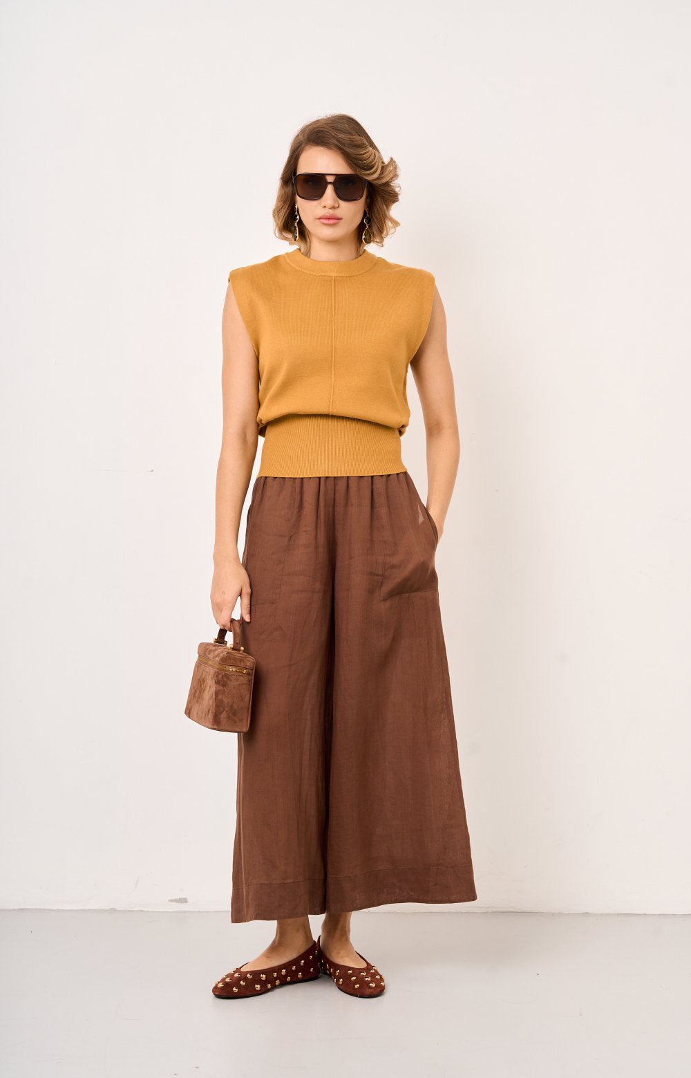 Брюки ЭЛИОР 01559C коричневый