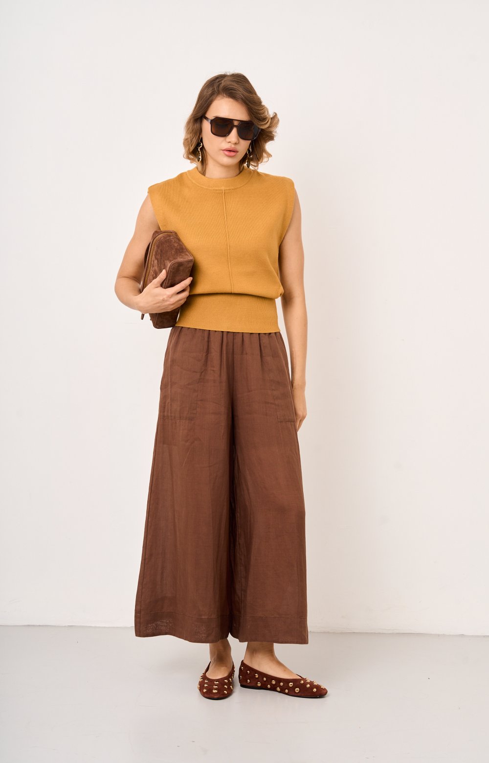 Брюки ЭЛИОР 01559C коричневый