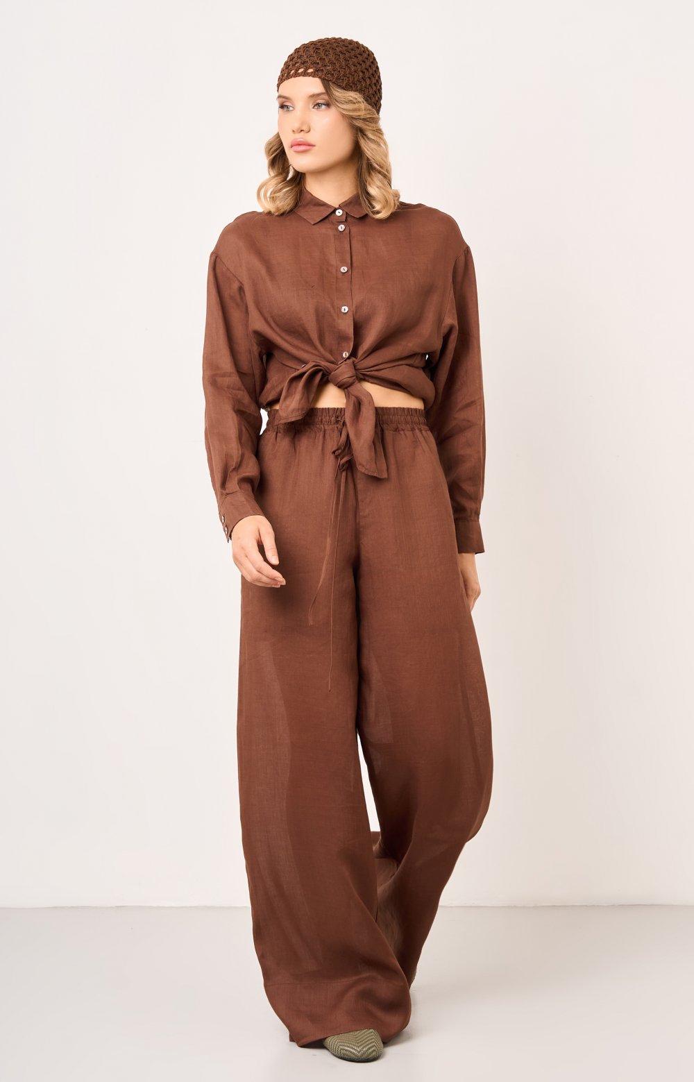 Брюки ЛЕОНОР 01188Y коричневый