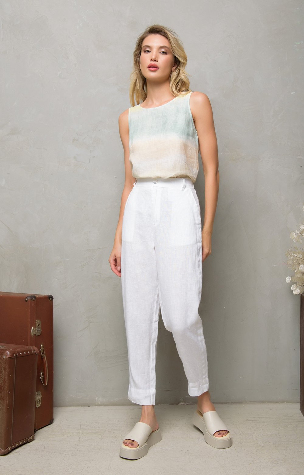 Брюки ЛИГИ 01020O белый