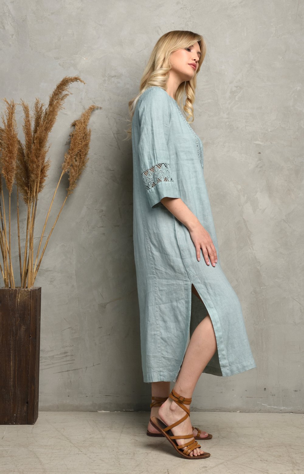 Платье АВРОРА 03718W оливковый