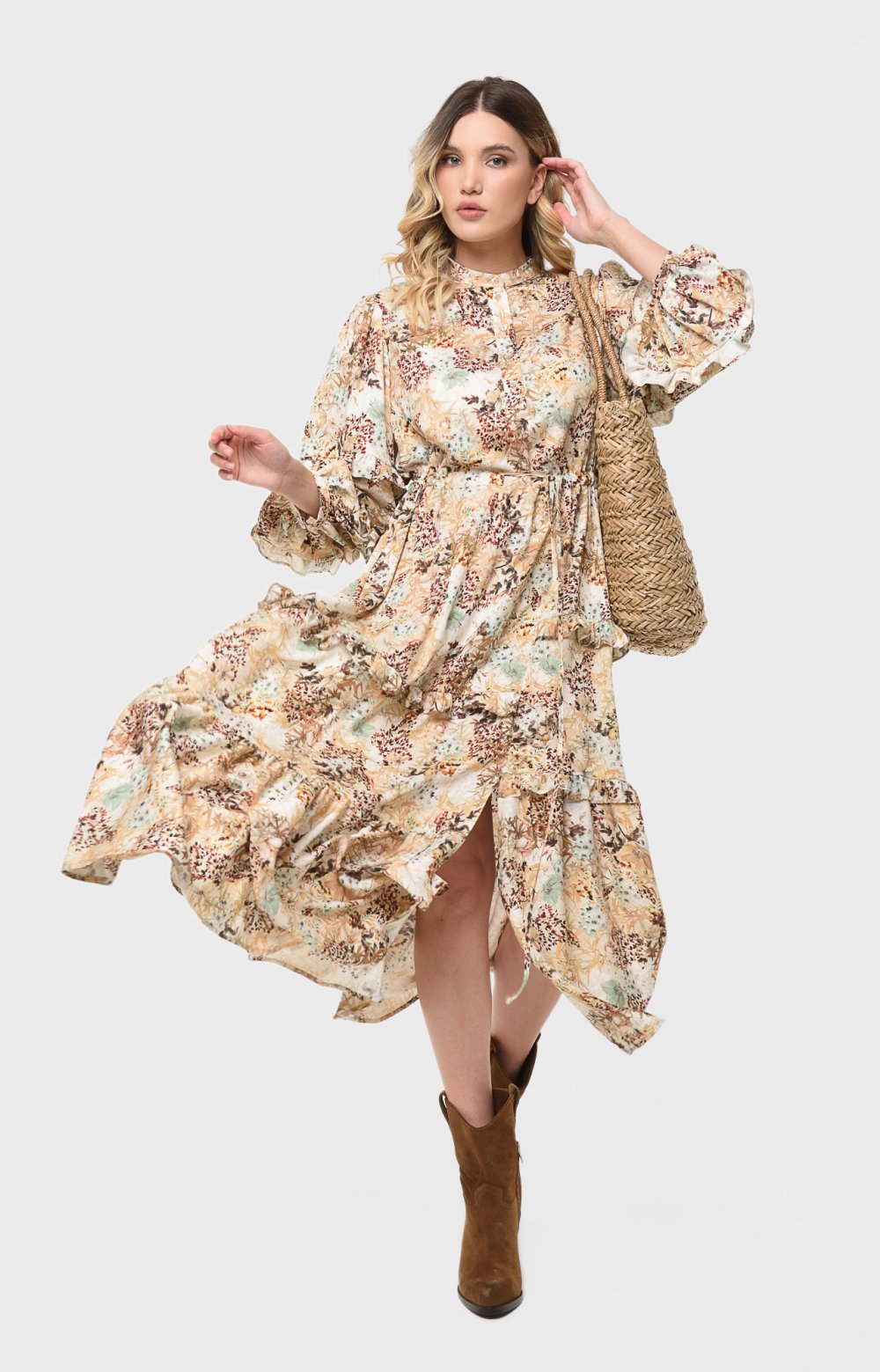 Платье АЛЬТА 03713W бежевый