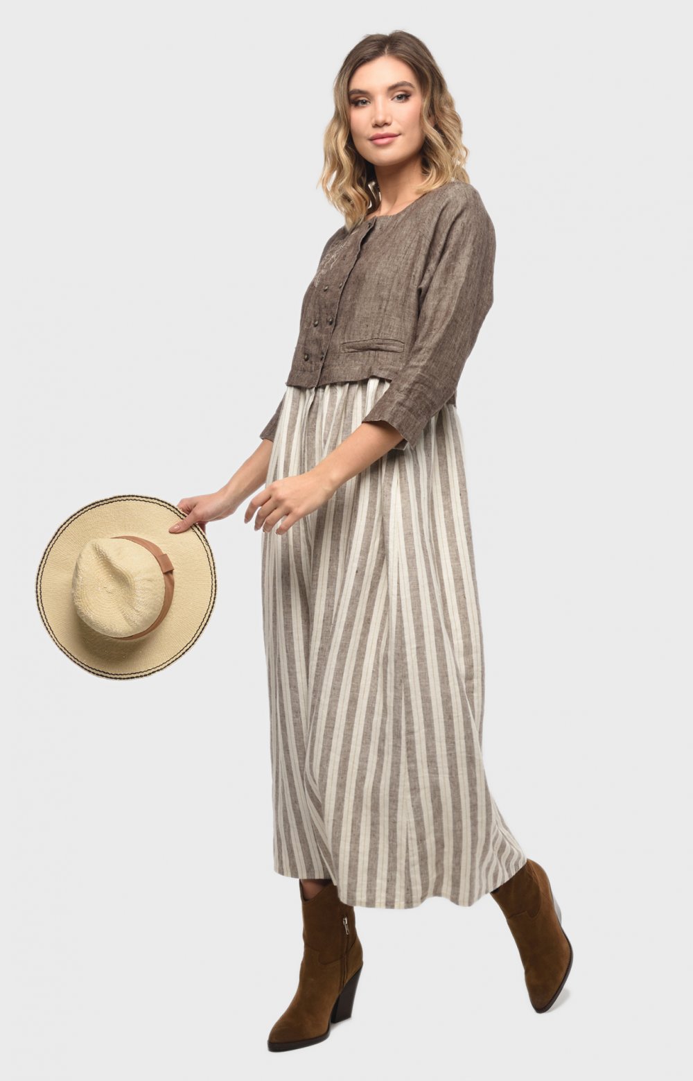 Платье НАВИ 03527T бежевый