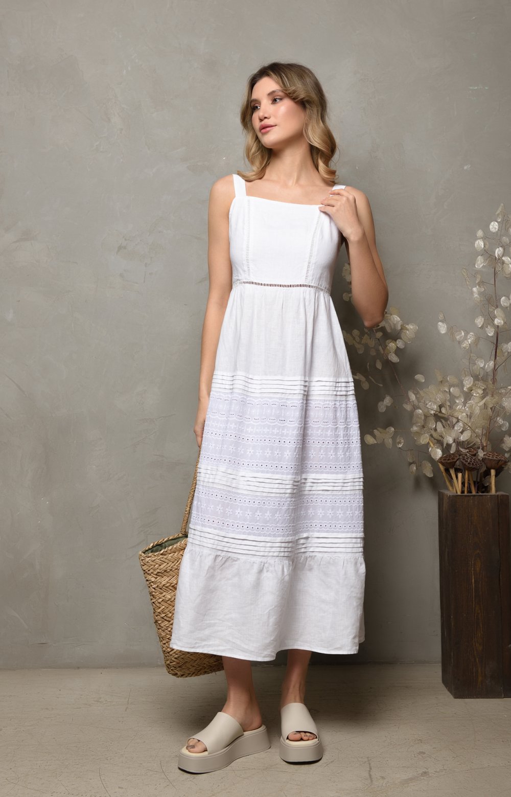 Платье КАСАНДРА 03074Q белый 