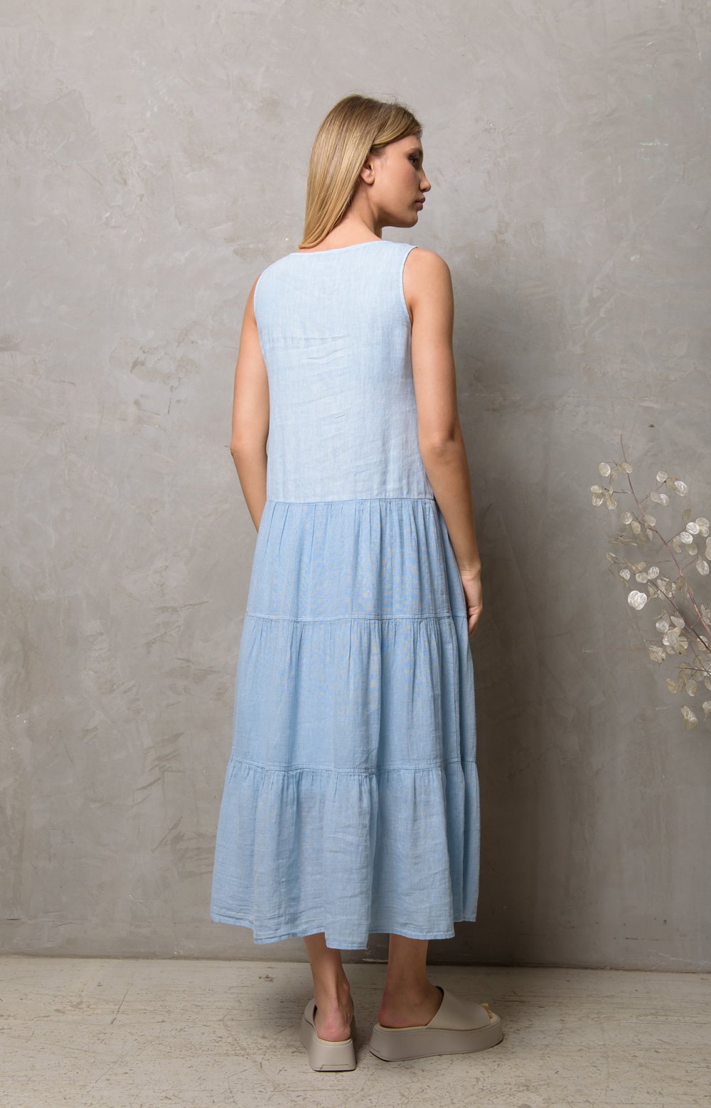 Платье КАОРИ 03140Y серо-голубой 