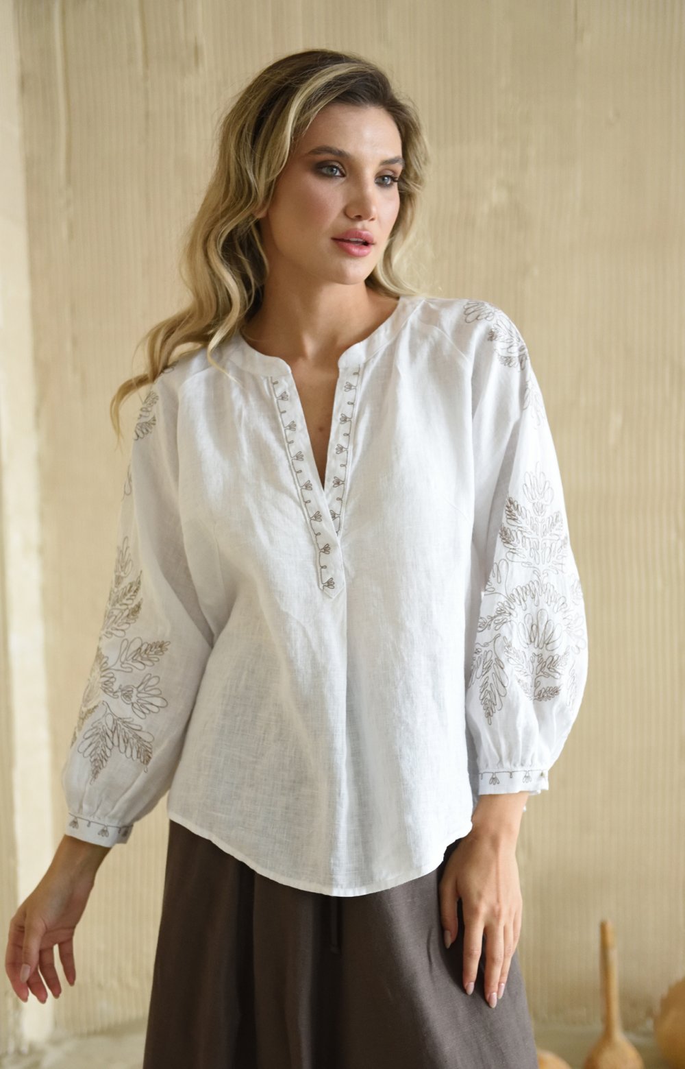 Блузка АЛЕСАНДРО 05173Y белый