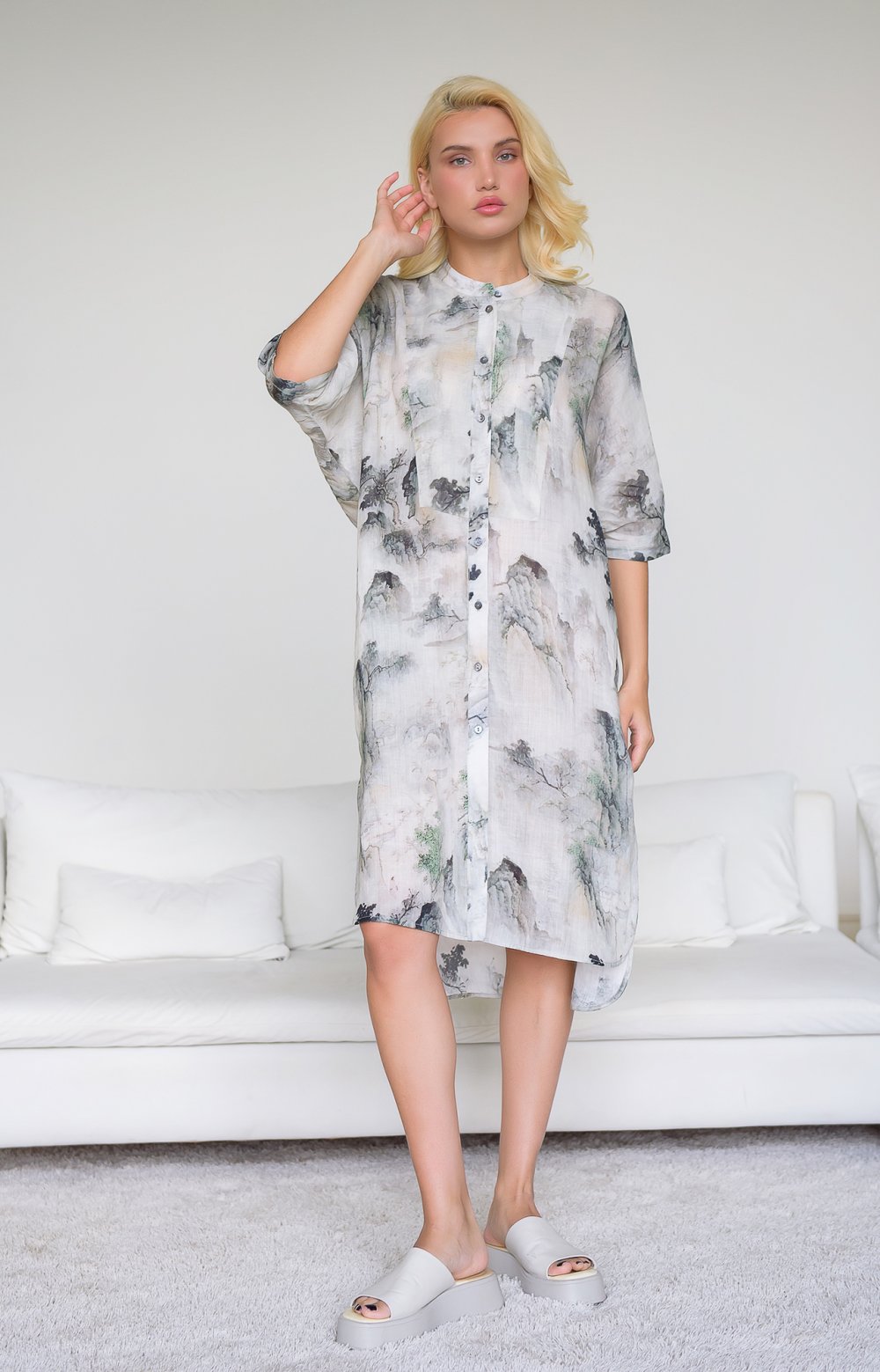 Платье МИРСЕЯ 03402AA оливковый