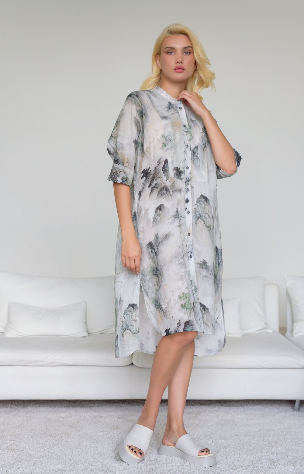 Платье МИРСЕЯ 03402AA оливковый