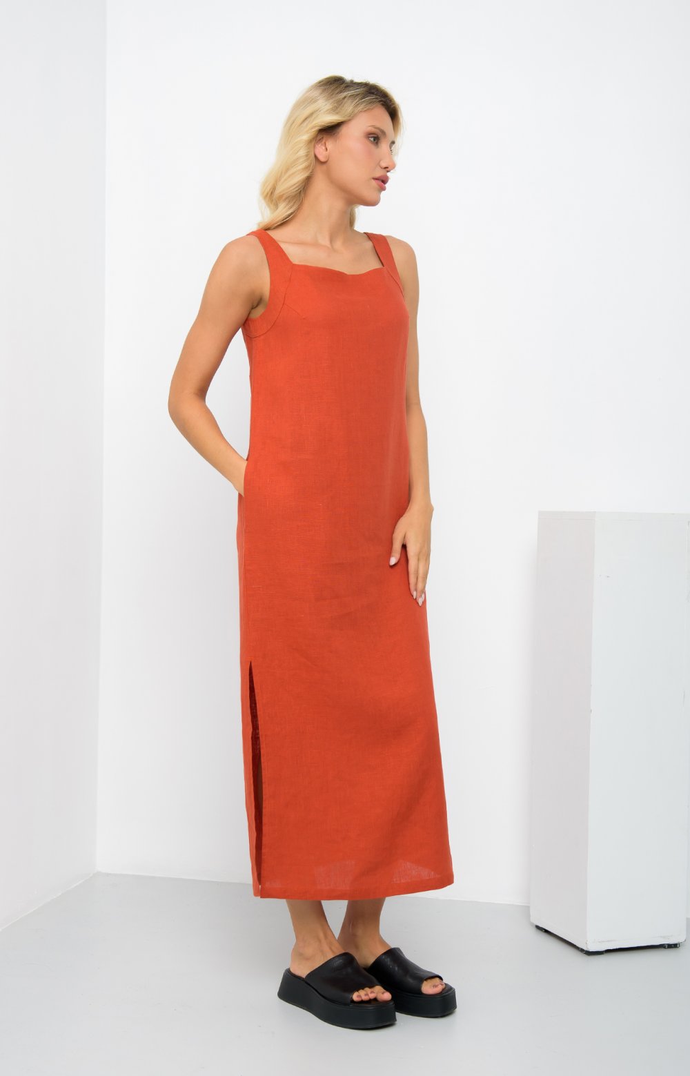 Платье САНДЕР 03380AA терракотовый