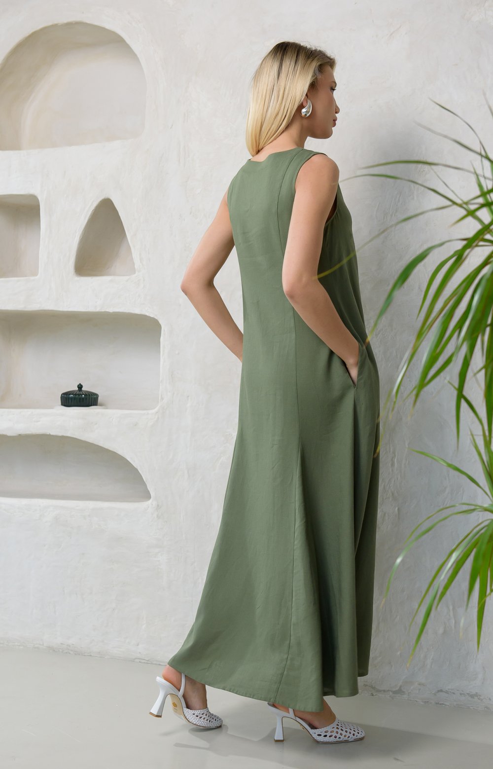 Платье БОГЕМИЯ 03411АА тёмный хаки