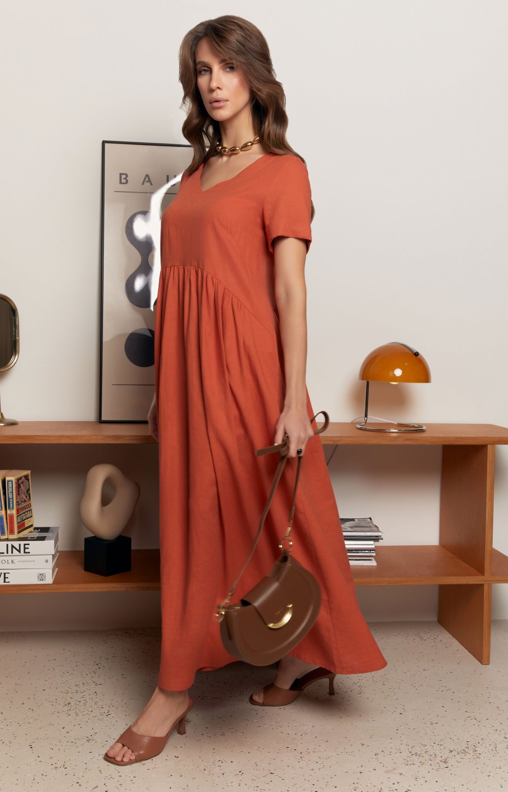 Платье ХЕЙДИ 03754Y терракотовый