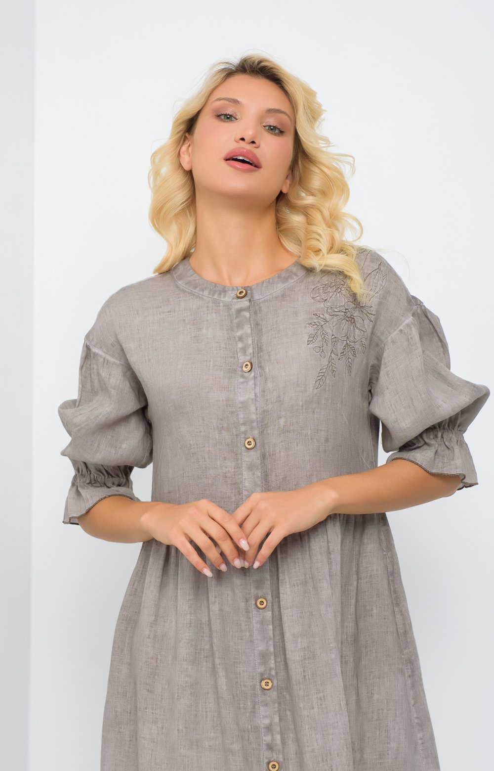 Платье МАУРИ 03313AA серо-коричневый