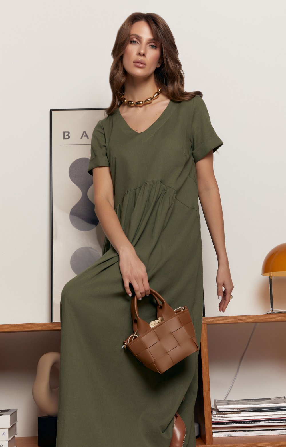 Платье ХЕЙДИ 03754Y тёмный хаки